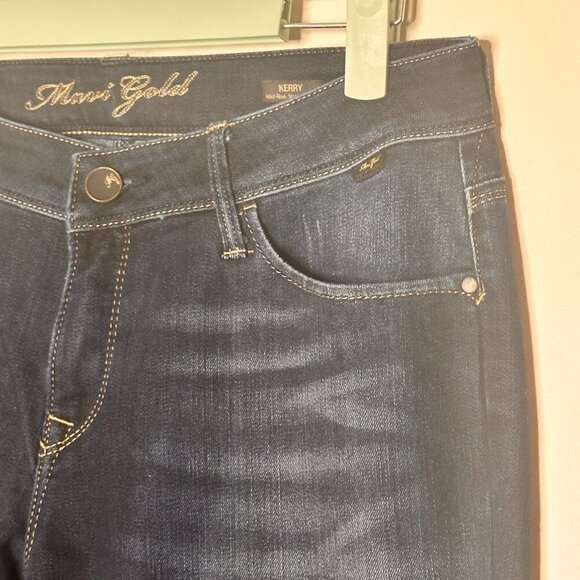 Mavi Gold Kerry Mid-Rise Straight Leg Jeans Womens 30/34 Dark Blue Denim Classic - Picture 7 of 12